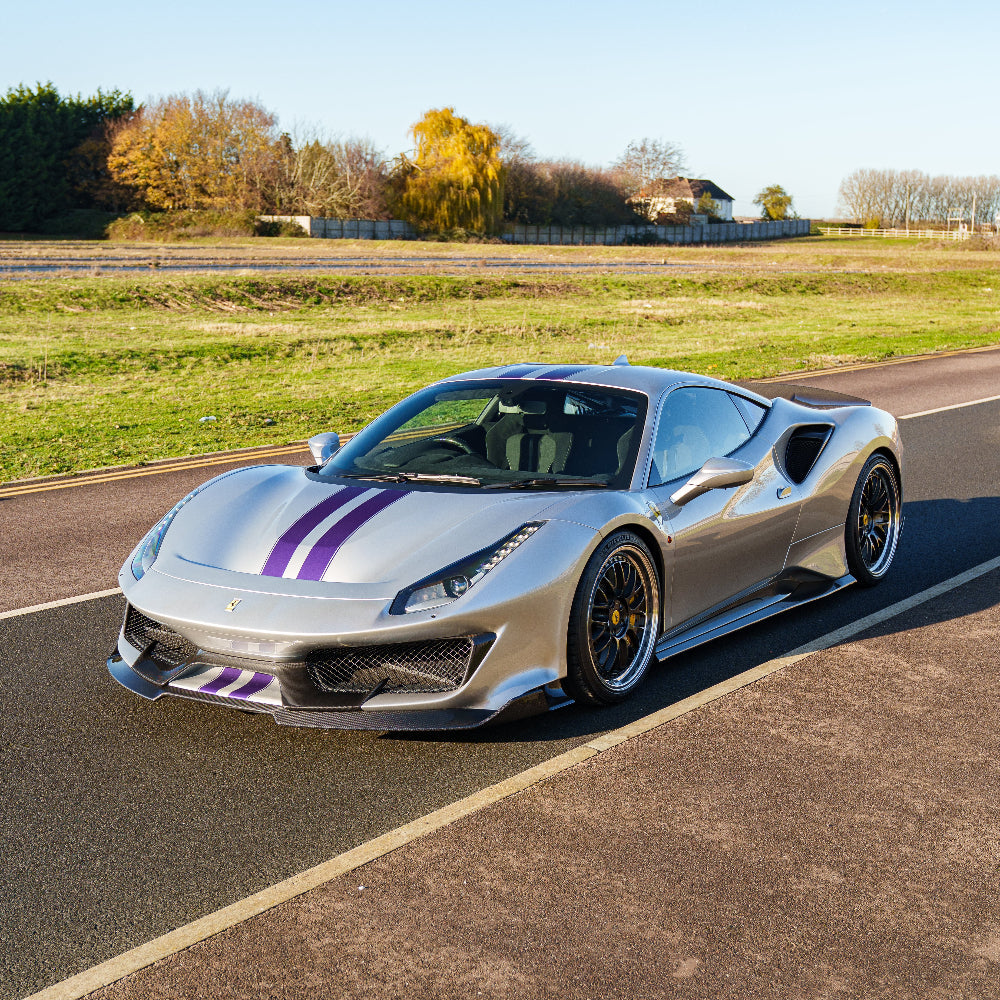 FERRARI 488 PISTA CARBON FIBRE SPLITTER - CT DESIGN