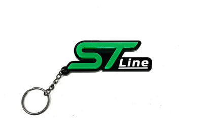4D ST-Line Logo Keychain for Ford – Gloss Black with Custom Colour Options | CEUK