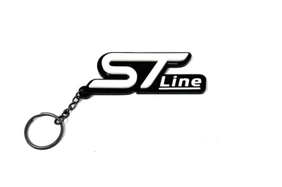 4D ST-Line Logo Keychain for Ford – Gloss Black with Custom Colour Options | CEUK