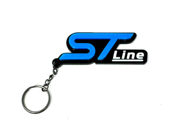4D ST-Line Logo Keychain for Ford – Gloss Black with Custom Colour Options | CEUK