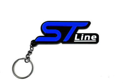 4D ST-Line Logo Keychain for Ford – Gloss Black with Custom Colour Options | CEUK