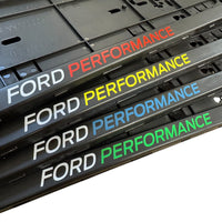 Ford Performance Number Plate Surrounds – Multi-Colour Logo | Sold as a Pair