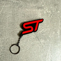 4D ST Logo Keychain for Ford – Gloss Black with Custom Colour Options | CEUK