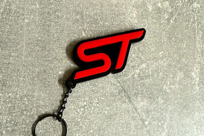 4D ST Logo Keychain for Ford – Gloss Black with Custom Colour Options | CEUK