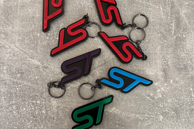 4D ST Logo Keychain for Ford – Gloss Black with Custom Colour Options | CEUK