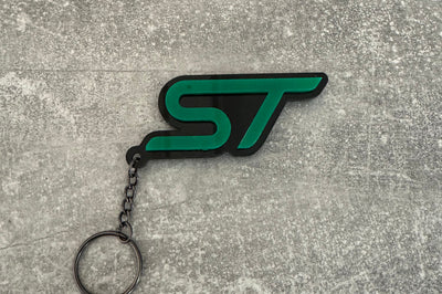 4D ST Logo Keychain for Ford – Gloss Black with Custom Colour Options | CEUK