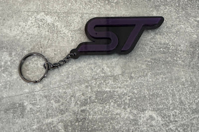 4D ST Logo Keychain for Ford – Gloss Black with Custom Colour Options | CEUK