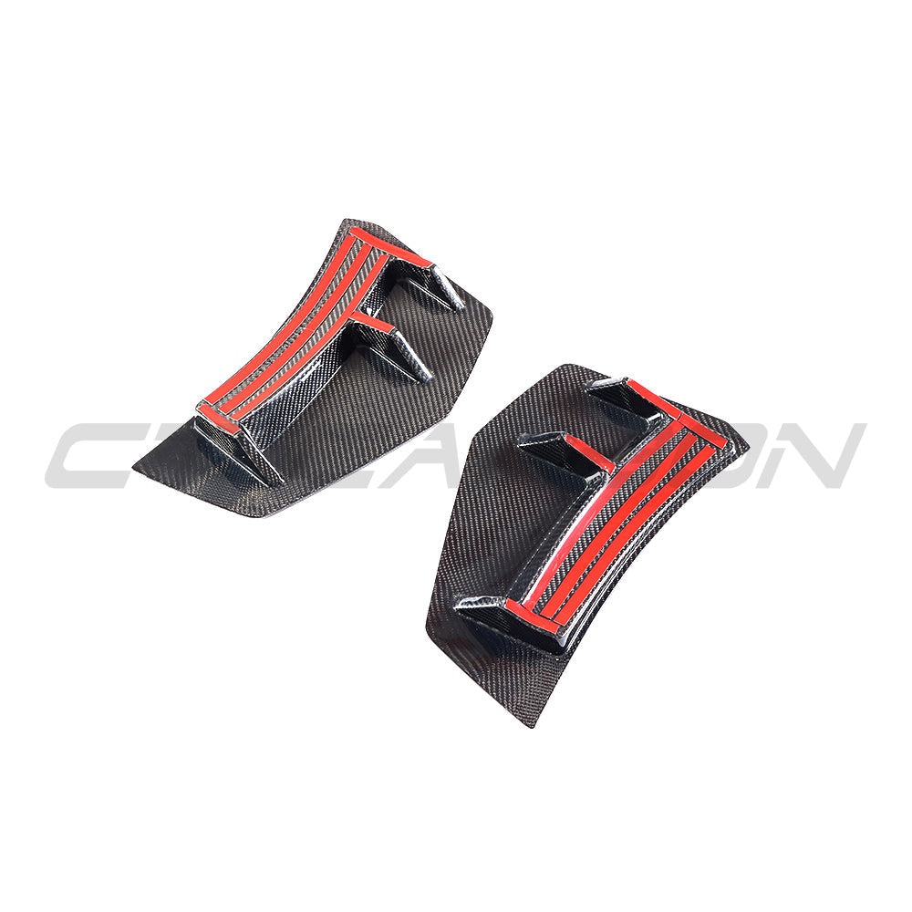 AUDI R8 V10 GEN 2 2015-2019 CARBON FIBRE REAR BUMPER CORNERS