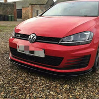 2013 Volkswagen Golf MK7 GTI Front Splitter Kit Gloss Glack ABS Plastic (Inc Sideskirts)