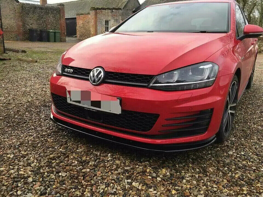 2013 Volkswagen Golf MK7 GTI Front Splitter Kit Gloss Glack ABS Plastic (Inc Sideskirts)