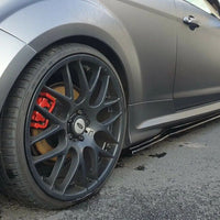 2008-2011 Ford Focus RS MK2 FL Splitter Kit Gloss Black ABS Plastic
