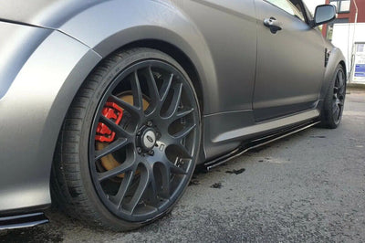 2008-2011 Ford Focus RS MK2 FL Splitter Kit Gloss Black ABS Plastic