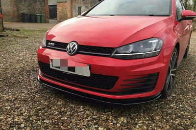2013 Volkswagen Golf MK7 GTI Front Splitter Kit Gloss Glack ABS Plastic (Inc Sideskirts)