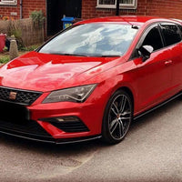 2012-2016 Seat Leon MK3 Cupra FR Front Splitter ABS Plastic Gloss Black