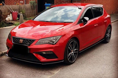 2012-2016 Seat Leon MK3 Cupra FR Front Splitter ABS Plastic Gloss Black