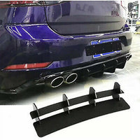 VW GOLF MK 7.5 R Rear Diffuser Fins ABS Plastic Gloss Black