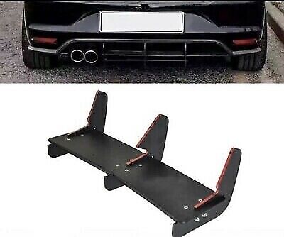 2011 - 2018 VW POLO GTI Rear Diffuser Fins ABS Plastic Gloss Black