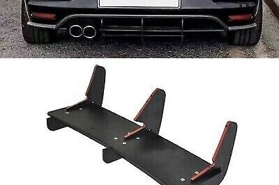 2011 - 2018 VW POLO GTI Rear Diffuser Fins ABS Plastic Gloss Black