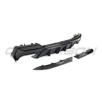 BMW G22/G23 4 SERIES 2020-2024 PRE-LCI QUAD TIP CARBON FIBRE DIFFUSER - V2