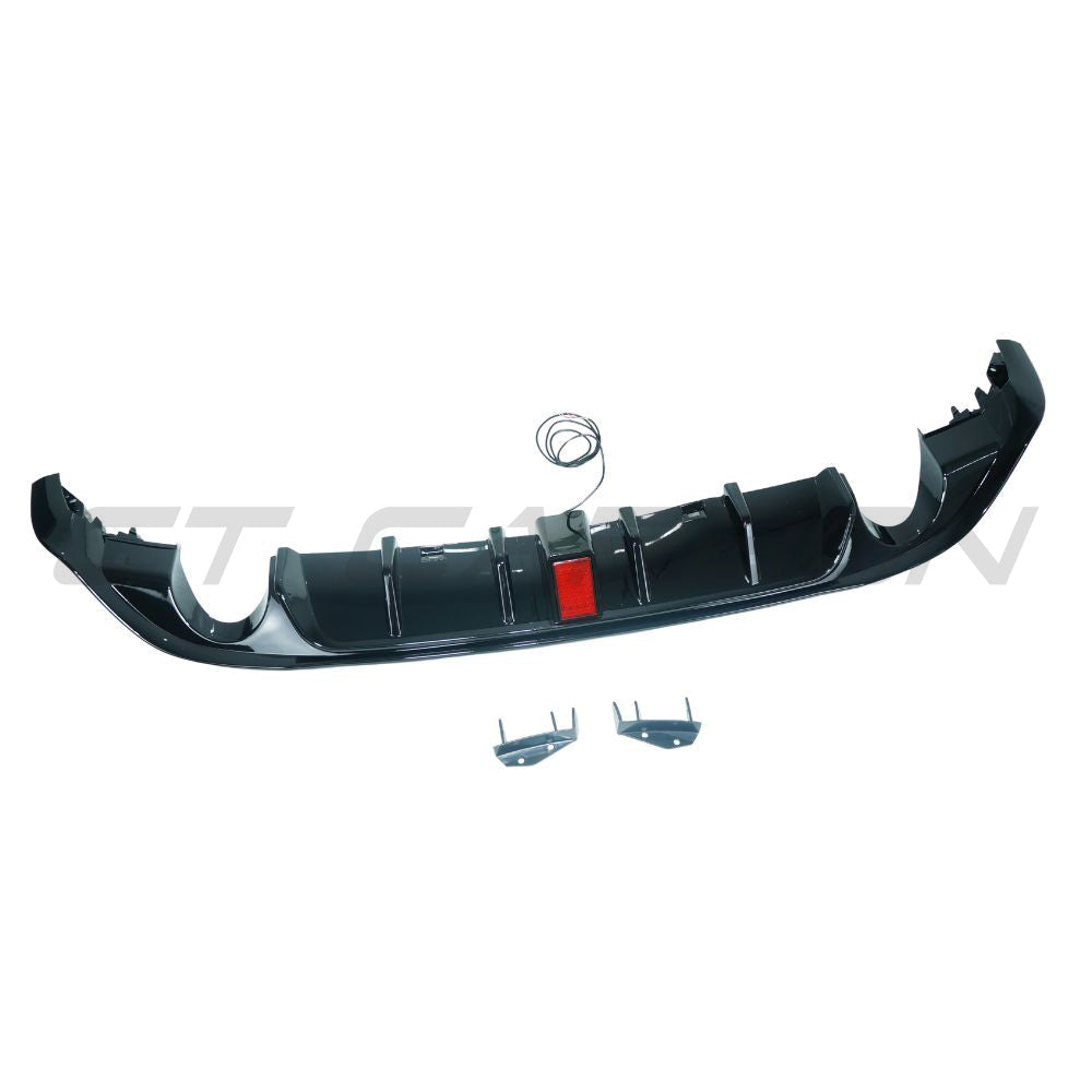 VOLKSWAGEN GOLF GTI/GTD MK7/7.5 2017-2020 GLOSS BLACK DIFFUSER WITH LED LIGHT