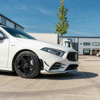 MERCEDES A-CLASS V177 & W177 2018-2022 GLOSS BLACK SPLITTER & CANARDS
