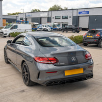 MERCEDES C-CLASS & C43 W205 COUPE GLOSS BLACK REAR BUMPER TRIM