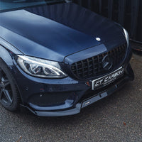 MERCEDES C43 & C CLASS W205 2014-2018 PRE-FACELIFT GLOSS BLACK SPLITTER - V1