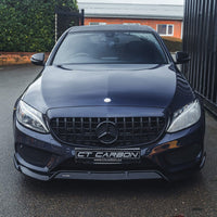 MERCEDES C43 & C CLASS W205 2014-2018 PRE-FACELIFT GLOSS BLACK SPLITTER - V1