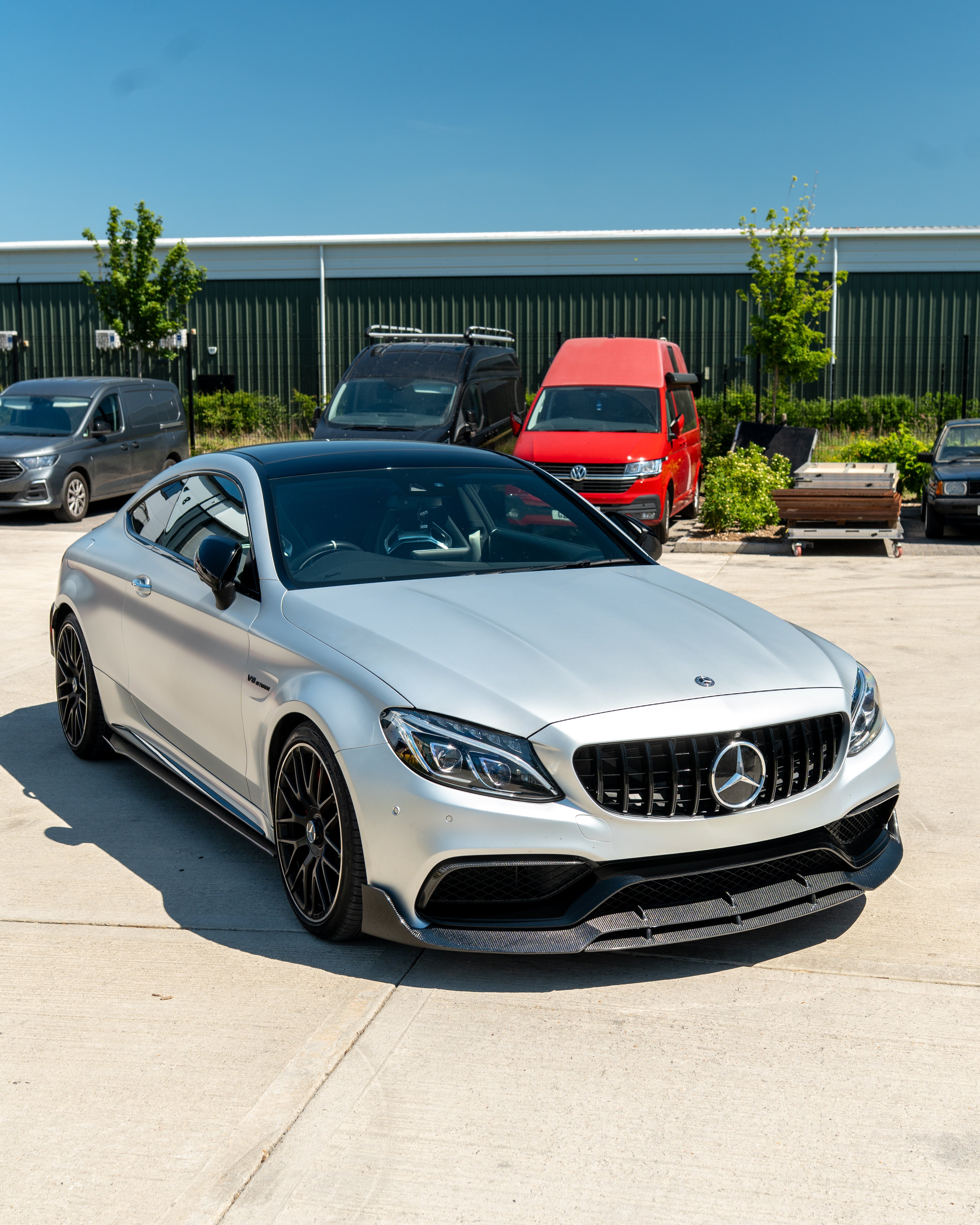 MERCEDES W205 C63 & C63S COUPE 2DR & SALOON 4DR CARBON SIDE SKIRTS - V1