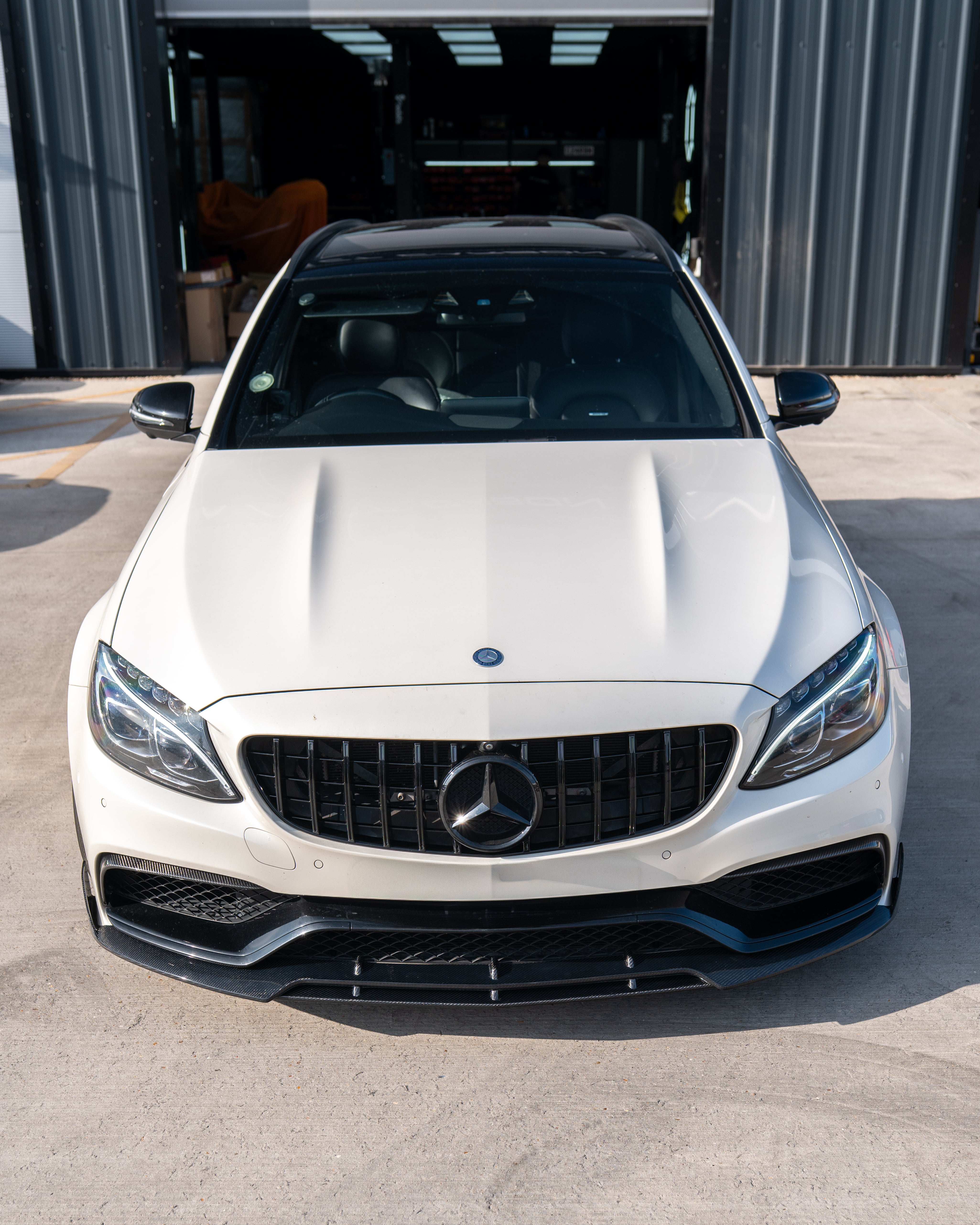 MERCEDES C63 W205 SALOON/ESTATE CARBON FIBRE SPLITTER - V1