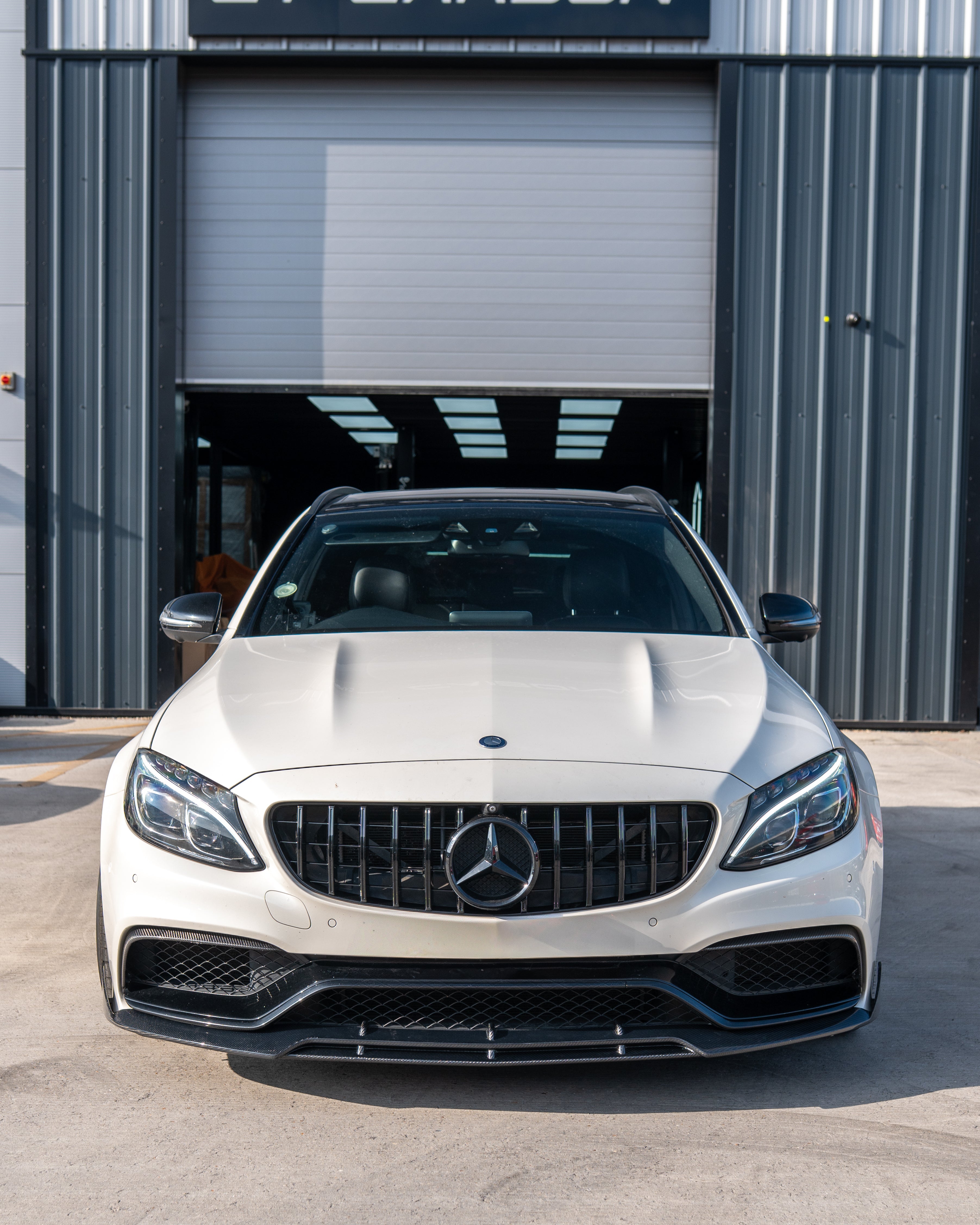 MERCEDES C63 W205 SALOON/ESTATE CARBON FIBRE SPLITTER - V1