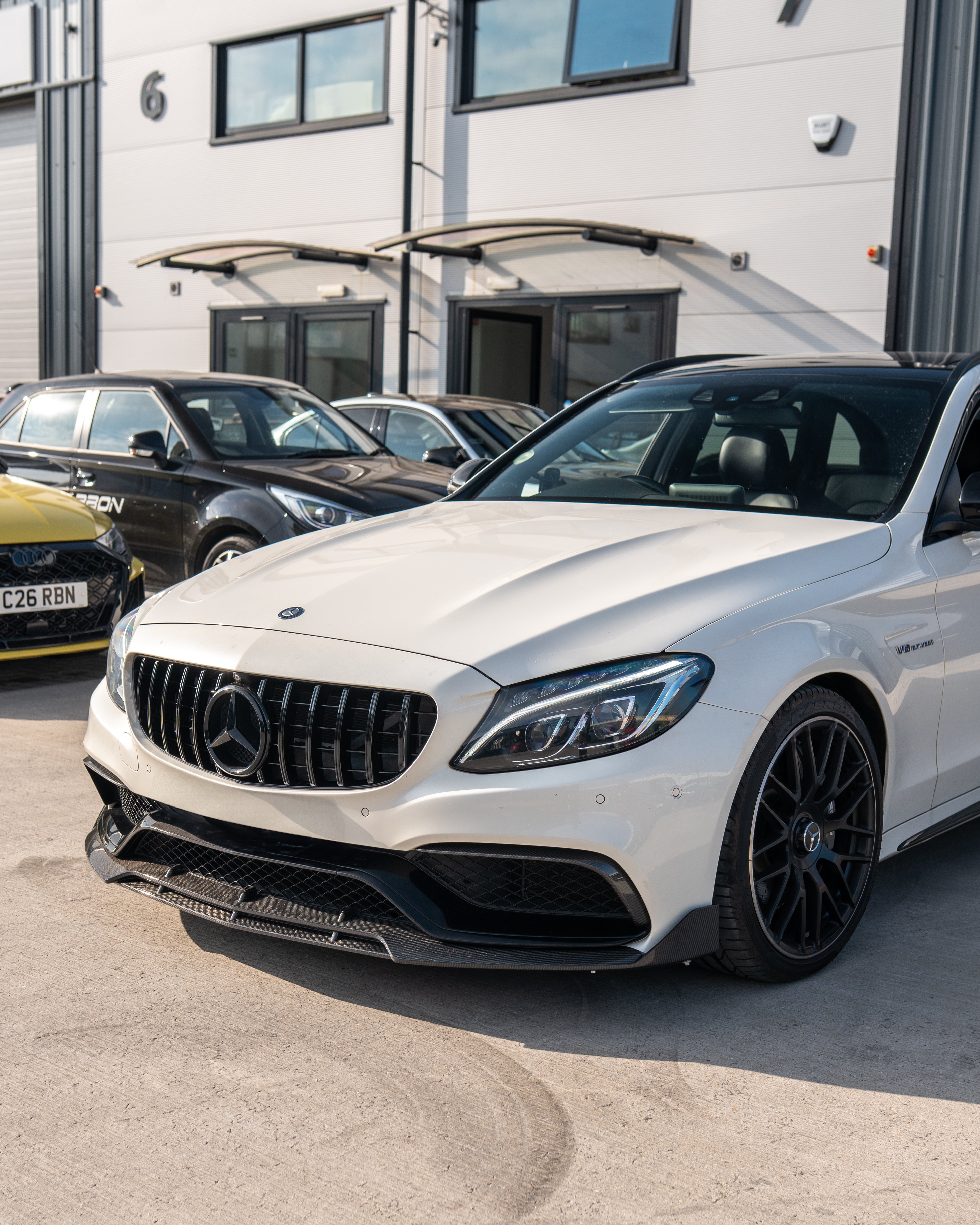 MERCEDES C63 W205 SALOON/ESTATE CARBON FIBRE SPLITTER - V1