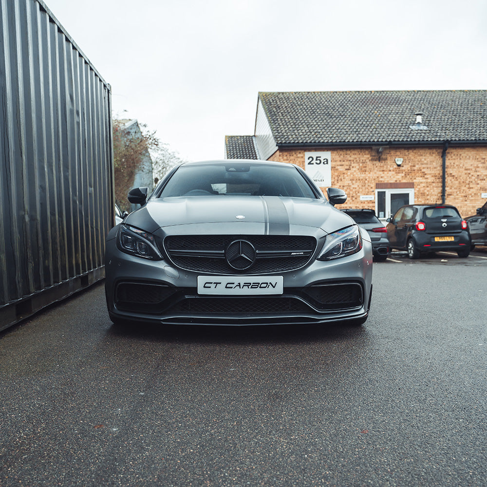 MERCEDES W205 C63 COUPE 2015-2018 GLOSS BLACK SPLITTER - V1