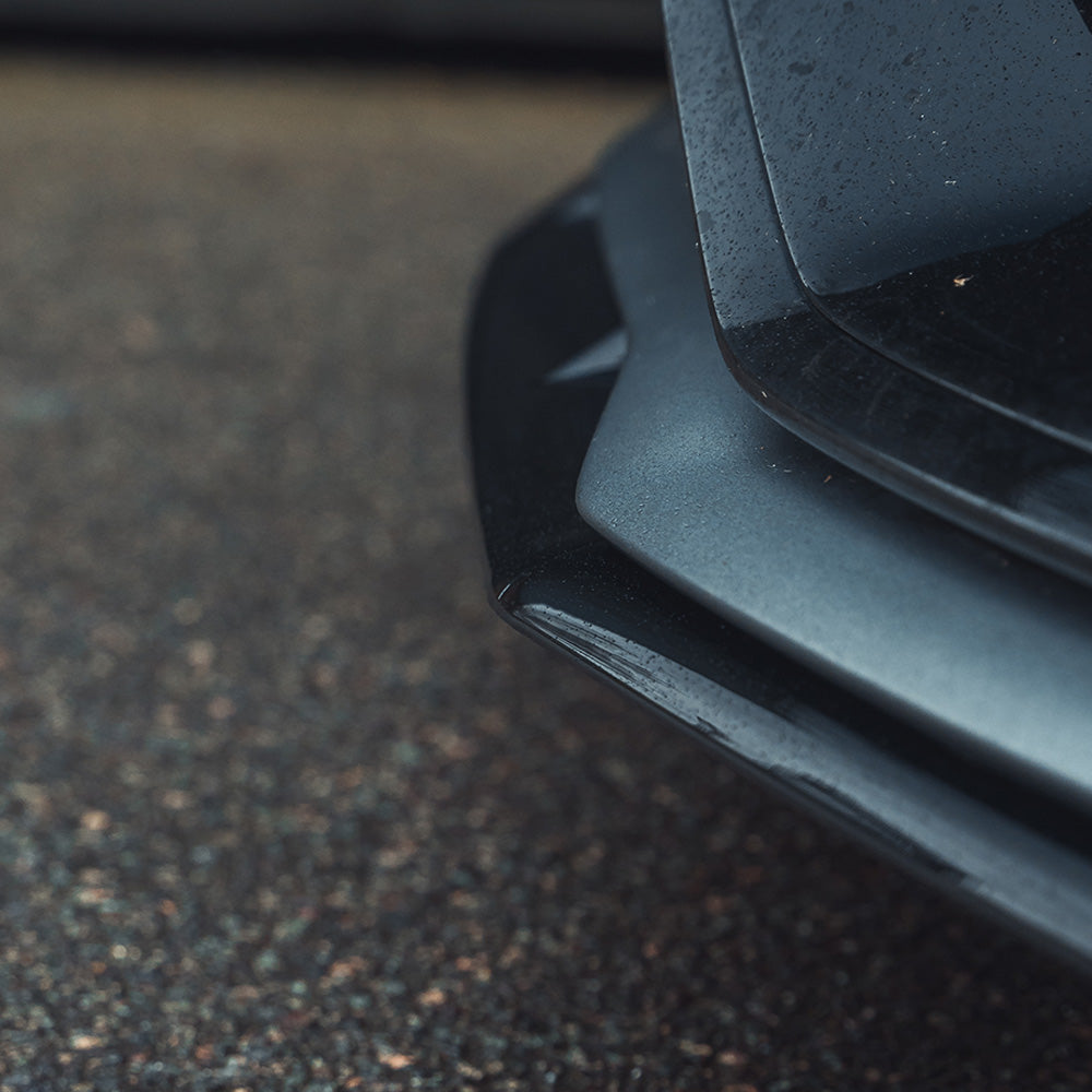 MERCEDES W205 C63 COUPE 2015-2018 GLOSS BLACK SPLITTER - V1