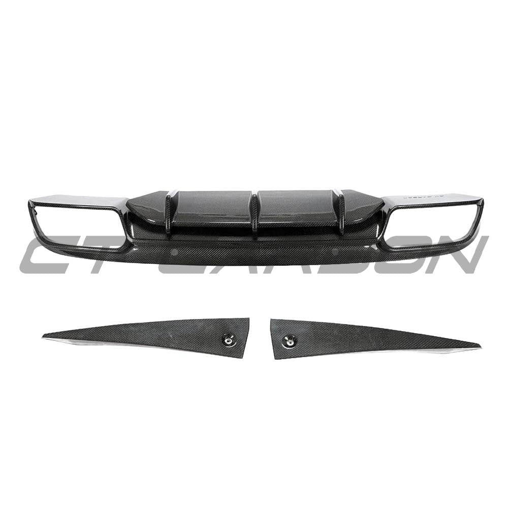 MERCEDES W205 C63 FACELIFT COUPE/CONVERTIBLE 2DR CARBON FIBRE DIFFUSER V2 - CT DESIGN