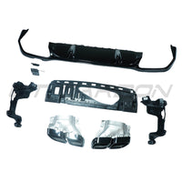 MERCEDES W213 2020-2023 E-CLASS GLOSS BLACK DIFFUSER & TIPS