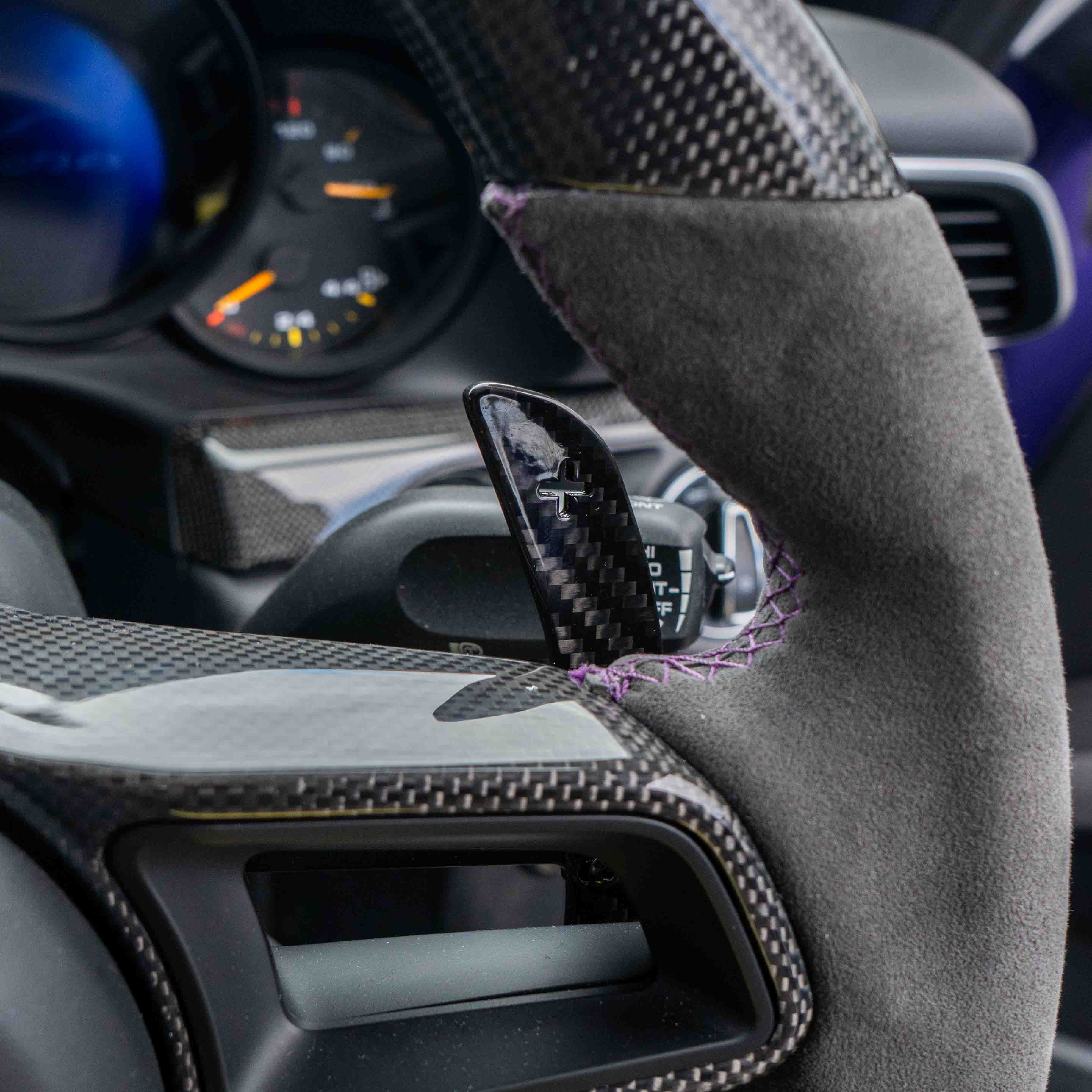 PORSCHE 911/CAYMAN/BOXSTER/CAYENNE/MACAN 2013+ MAGNETIC CARBON FIBRE PADDLES