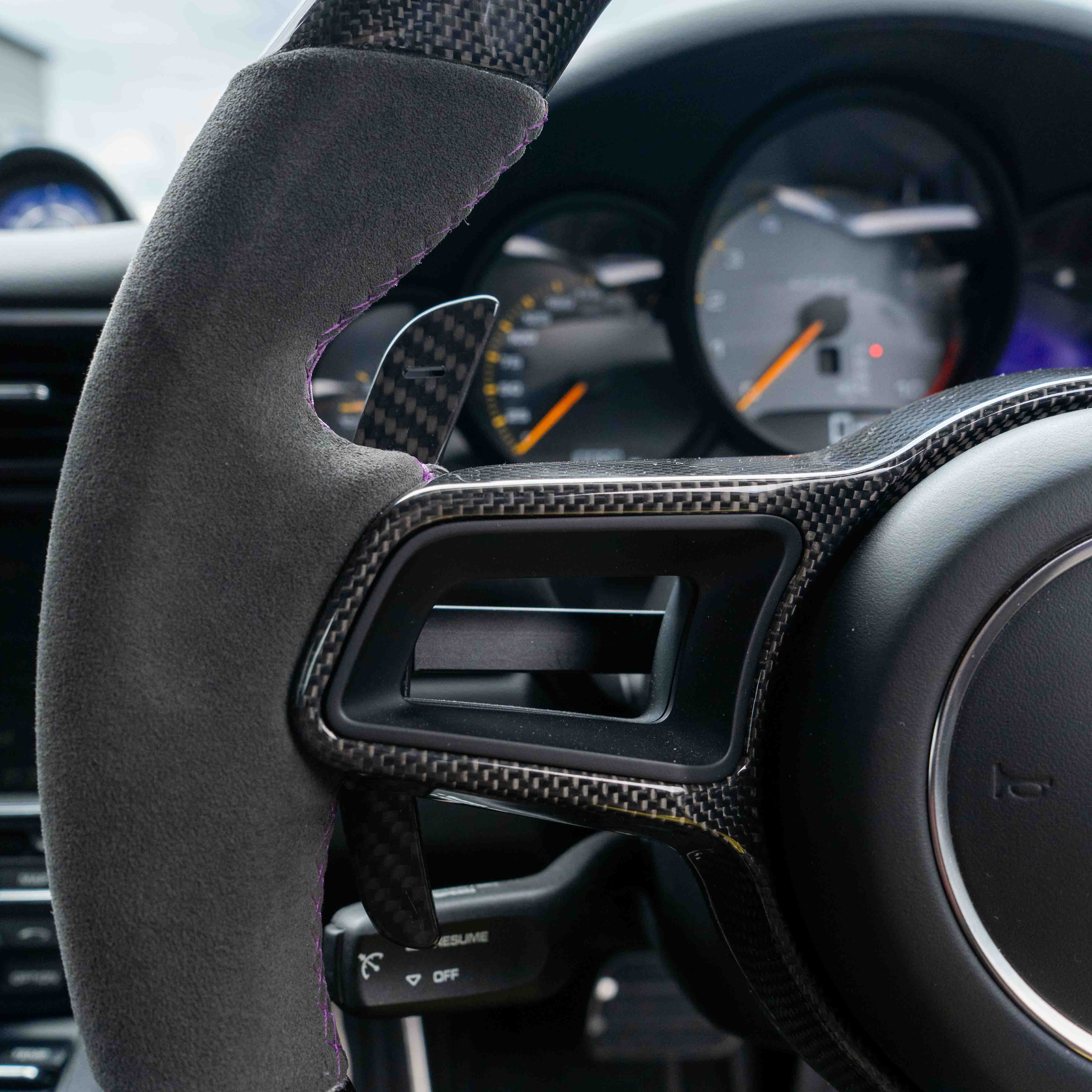 PORSCHE 911/CAYMAN/BOXSTER/CAYENNE/MACAN 2013+ MAGNETIC CARBON FIBRE PADDLES