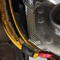 Gold Heat Sleeving (Sewn) Slides Over Sensitive Lines Silicon Tube