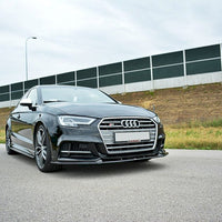 Maxton Design - FRONT SPLITTER V.1 AUDI S3 / A3 S-LINE 8V FACELIFT SEDAN (2016-2020)