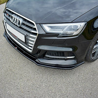 Maxton Design - FRONT SPLITTER V.1 AUDI S3 / A3 S-LINE 8V FACELIFT SEDAN (2016-2020)