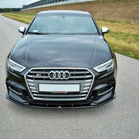 Maxton Design - FRONT SPLITTER V.1 AUDI S3 / A3 S-LINE 8V FACELIFT SEDAN (2016-2020)