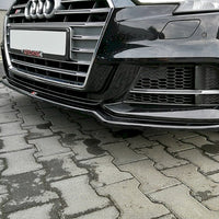 Maxton Design - FRONT SPLITTER V.2 AUDI S3 / A3 S-LINE 8V FACELIFT SEDAN (2016-2020)