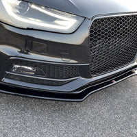 Maxton Design - FRONT SPLITTER V.2 AUDI S4 / A4 S-LINE B8 FL
