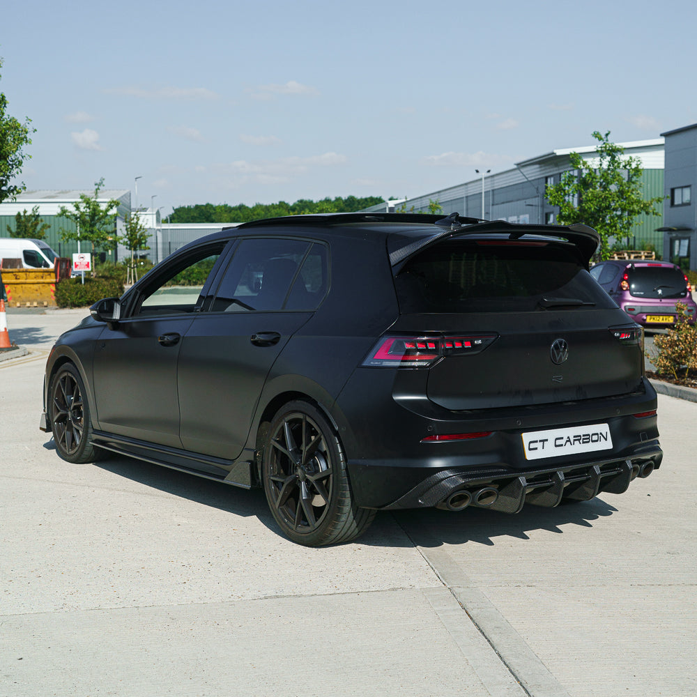 VW GOLF MK8/MK8.5 R/CS 2020+ CARBON FIBRE DIFFUSER - CT DESIGN