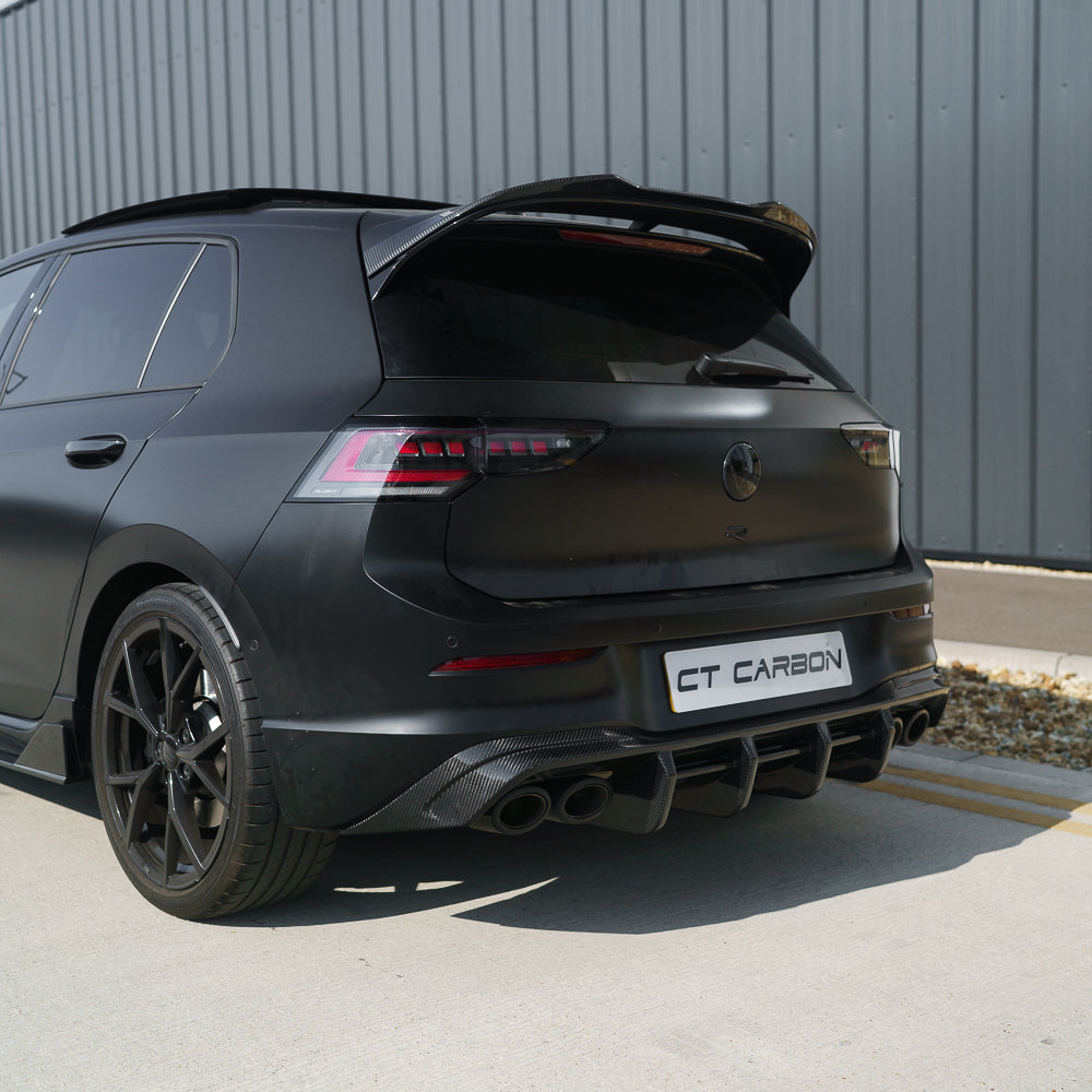 VW GOLF MK8/MK8.5 R/CS 2020+ CARBON FIBRE DIFFUSER - CT DESIGN