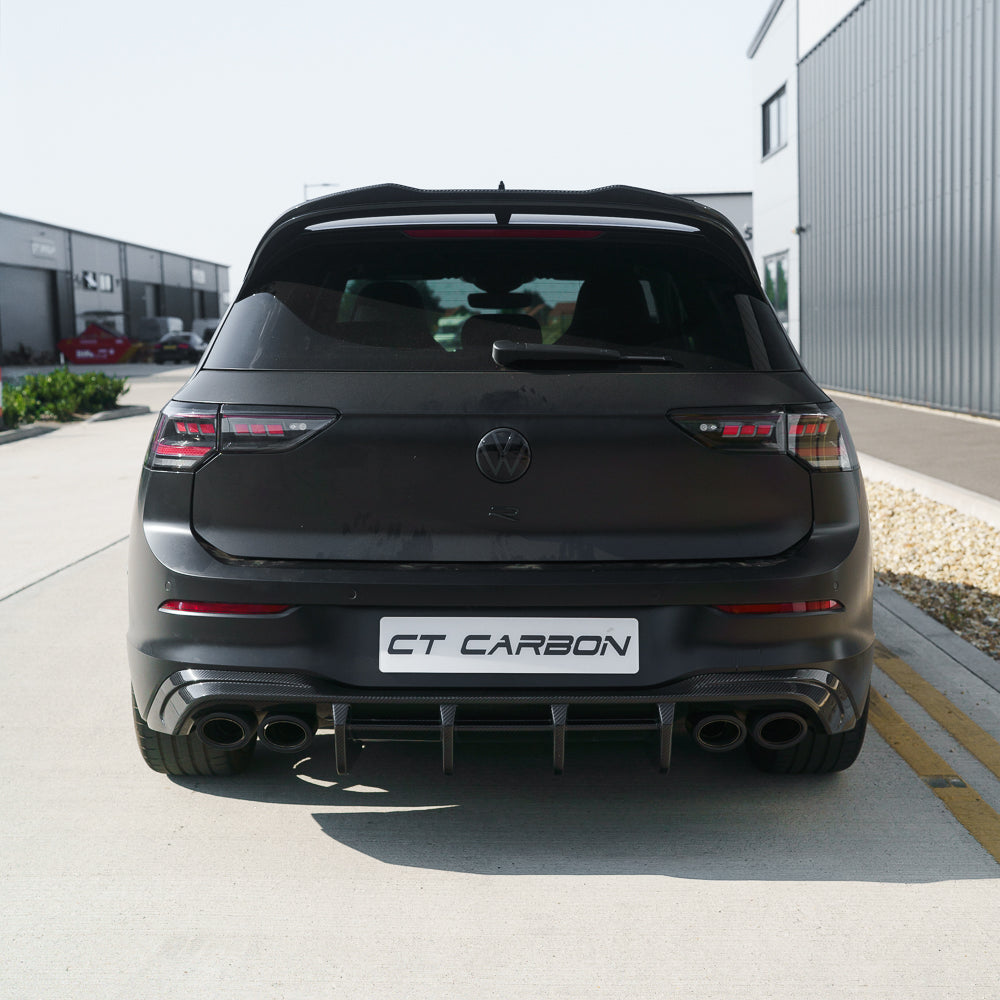 VW GOLF MK8/MK8.5 R/CS 2020+ CARBON FIBRE DIFFUSER - CT DESIGN