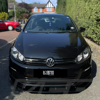 VW GOLF MK6 R SIDE SKIRTS EXTENSIONS . GLOSS BLACK ABS
