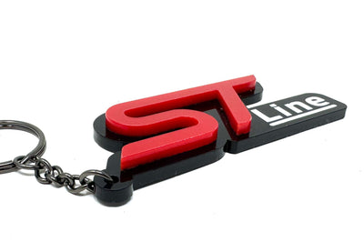 4D ST-Line Logo Keychain for Ford – Gloss Black with Custom Colour Options | CEUK