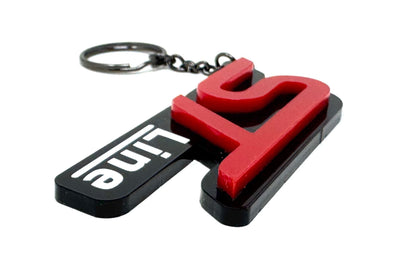 4D ST-Line Logo Keychain for Ford – Gloss Black with Custom Colour Options | CEUK